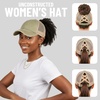 image:imageFunky Junque Criss Cross Ponytail Cap Messy Bun Distressed Baseball HatBeige Mesh  Olive Distressed