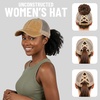 image:imageFunky Junque Criss Cross Ponytail Cap Messy Bun Distressed Baseball HatBeige Mesh  Rust Distressed