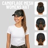 image:imageFunky Junque Criss Cross Ponytail Cap Messy Bun Distressed Baseball HatBlack Mesh  Black Camo Distressed