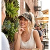 image:imageFunky Junque Criss Cross Ponytail Cap Messy Bun Distressed Baseball HatBlack Mesh  Leopard Print Distressed