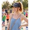 image:imageFunky Junque Criss Cross Ponytail Cap Messy Bun Distressed Baseball HatBoy Mom  Black