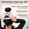 image:imageFunky Junque Criss Cross Ponytail Cap Messy Bun Distressed Baseball HatBrown