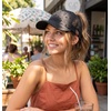 image:imageFunky Junque Criss Cross Ponytail Cap Messy Bun Distressed Baseball HatCotton Eyelet  Black