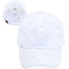 image:imageFunky Junque Criss Cross Ponytail Cap Messy Bun Distressed Baseball HatCotton Eyelet  White