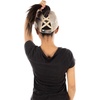 image:imageFunky Junque Criss Cross Ponytail Cap Messy Bun Distressed Baseball HatCow Print  Beige