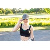 image:imageFunky Junque Criss Cross Ponytail Cap Messy Bun Distressed Baseball HatEyelet  Black