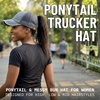 image:imageFunky Junque Criss Cross Ponytail Cap Messy Bun Distressed Baseball HatGrey Distressed