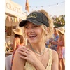 image:imageFunky Junque Criss Cross Ponytail Cap Messy Bun Distressed Baseball HatHello Sunshine  Black