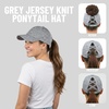image:imageFunky Junque Criss Cross Ponytail Cap Messy Bun Distressed Baseball HatJersey  Grey Heather