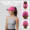 image:imageFunky Junque Criss Cross Ponytail Cap Messy Bun Distressed Baseball HatLaser Cut Hot Pink