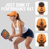 image:imageFunky Junque Criss Cross Ponytail Cap Messy Bun Distressed Baseball HatLaser Cut Just Dink It Neon Orange