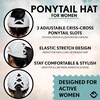 image:imageFunky Junque Criss Cross Ponytail Cap Messy Bun Distressed Baseball HatLaser Cut White