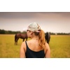 image:imageFunky Junque Criss Cross Ponytail Cap Messy Bun Distressed Baseball HatLeopard  Pink