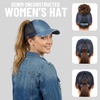 image:imageFunky Junque Criss Cross Ponytail Cap Messy Bun Distressed Baseball HatNavy Mesh  Denim Distressed