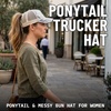image:imageFunky Junque Criss Cross Ponytail Cap Messy Bun Distressed Baseball HatSequin Snakeskin  Beige