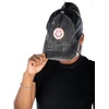 image:imageFunky Junque Criss Cross Ponytail Cap Messy Bun Distressed Baseball HatSmiley Face  BlackPink
