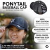 image:imageFunky Junque Criss Cross Ponytail Cap Messy Bun Distressed Baseball HatStar Black Distressed