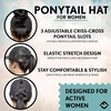 image:imageFunky Junque Criss Cross Ponytail Cap Messy Bun Distressed Baseball HatStone Washed  Black