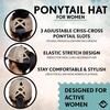 image:imageFunky Junque Criss Cross Ponytail Cap Messy Bun Distressed Baseball HatStone Washed  Denim