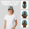 image:imageFunky Junque Criss Cross Ponytail Cap Messy Bun Distressed Baseball HatTie Dye  Brown Mix