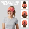 image:imageFunky Junque Criss Cross Ponytail Cap Messy Bun Distressed Baseball HatTie Dye  Hot Pink Mix