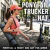 image:imageFunky Junque Criss Cross Ponytail Cap Messy Bun Distressed Baseball HatTie Dye  Hot Pink Mix