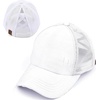image:imageFunky Junque Criss Cross Ponytail Cap Messy Bun Distressed Baseball HatWhite Distressed