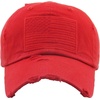 image:imageFunky Junque Distressed Baseball Cap Vintage Embroidered Dad HatAmerican Flag  Red  Red Flag