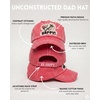 image:imageFunky Junque Distressed Baseball Cap Vintage Embroidered Dad HatBee Happy  Coral