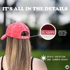 image:imageFunky Junque Distressed Baseball Cap Vintage Embroidered Dad HatBee Happy  Coral