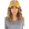 image:imageFunky Junque Distressed Baseball Cap Vintage Embroidered Dad HatBee Happy  Yellow