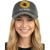 image:imageFunky Junque Distressed Baseball Cap Vintage Embroidered Dad HatBlessed W Sunflower  Black
