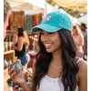 image:imageFunky Junque Distressed Baseball Cap Vintage Embroidered Dad HatButterfly Hearts  Turquoise