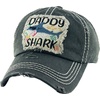 image:imageFunky Junque Distressed Baseball Cap Vintage Embroidered Dad HatDaddy Shark  Black
