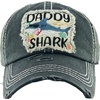 image:imageFunky Junque Distressed Baseball Cap Vintage Embroidered Dad HatDaddy Shark  Black