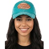 image:imageFunky Junque Distressed Baseball Cap Vintage Embroidered Dad HatFootball Mama  Turquoise