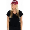 image:imageFunky Junque Distressed Baseball Cap Vintage Embroidered Dad HatGame Day  ScarletWhite