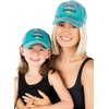 image:imageFunky Junque Distressed Baseball Cap Vintage Embroidered Dad HatGirls Just Wanna Have Sun  Teal