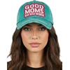 image:imageFunky Junque Distressed Baseball Cap Vintage Embroidered Dad HatGood Moms Say Bad Words  Turquoise