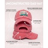 image:imageFunky Junque Distressed Baseball Cap Vintage Embroidered Dad HatHappy Camper  Coral