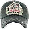 image:imageFunky Junque Distressed Baseball Cap Vintage Embroidered Dad HatHome Hair Dont Care  Black