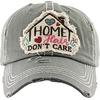 image:imageFunky Junque Distressed Baseball Cap Vintage Embroidered Dad HatHome Hair Dont Care  Dove Grey