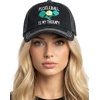 image:imageFunky Junque Distressed Baseball Cap Vintage Embroidered Dad HatPickleball is My Therapy  Black
