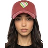 image:imageFunky Junque Distressed Baseball Cap Vintage Embroidered Dad HatRainbow HeartCoral