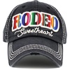 image:imageFunky Junque Distressed Baseball Cap Vintage Embroidered Dad HatRodeo Sweetheart  Black