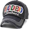 image:imageFunky Junque Distressed Baseball Cap Vintage Embroidered Dad HatRodeo Sweetheart  Black