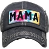image:imageFunky Junque Distressed Baseball Cap Vintage Embroidered Dad HatTie Dye Mama Patch  Black