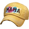image:imageFunky Junque Distressed Baseball Cap Vintage Embroidered Dad HatTie Dye Mama Patch  Yellow