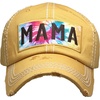 image:imageFunky Junque Distressed Baseball Cap Vintage Embroidered Dad HatTie Dye Mama Patch  Yellow