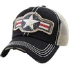 image:imageFunky Junque Distressed Mens Baseball CapAir Force Star  Black